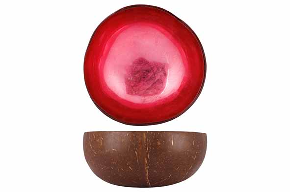 Bol Cocos Rose foncé métallique 14cm